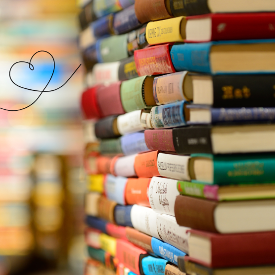 Bøger i store bunker